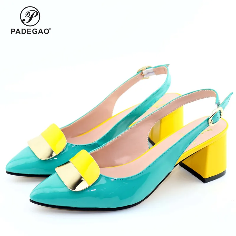 Пикантные женские туфли в нигерийском стиле без сумочки комплекте вечерние