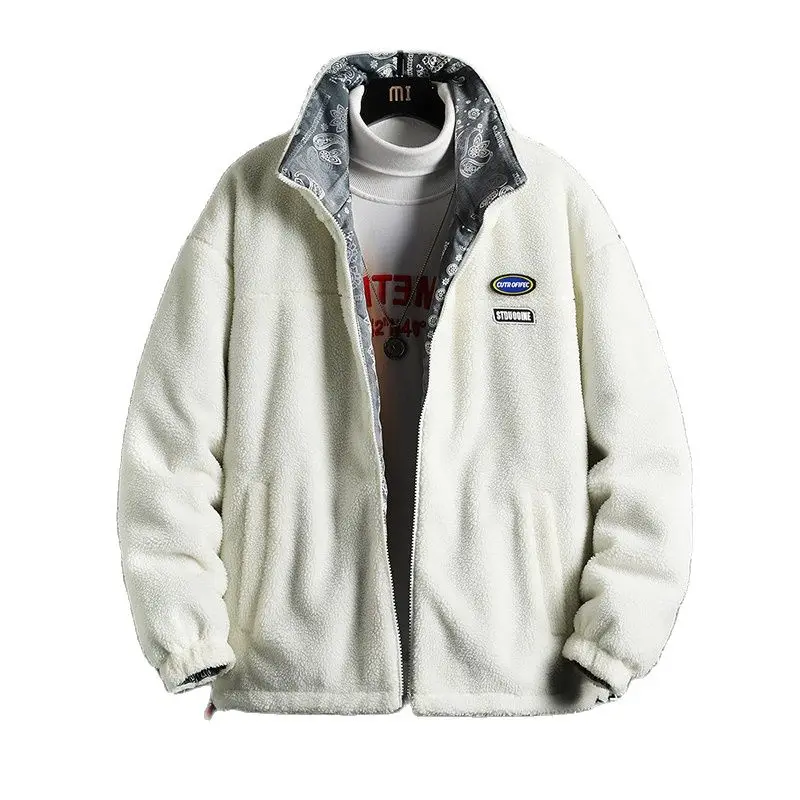 

New Autumn Winter Coat Men's Jacket Fashion Cashmere Lamb Jacket Men's Casual Thick Warm Coat Cashmere Jacket