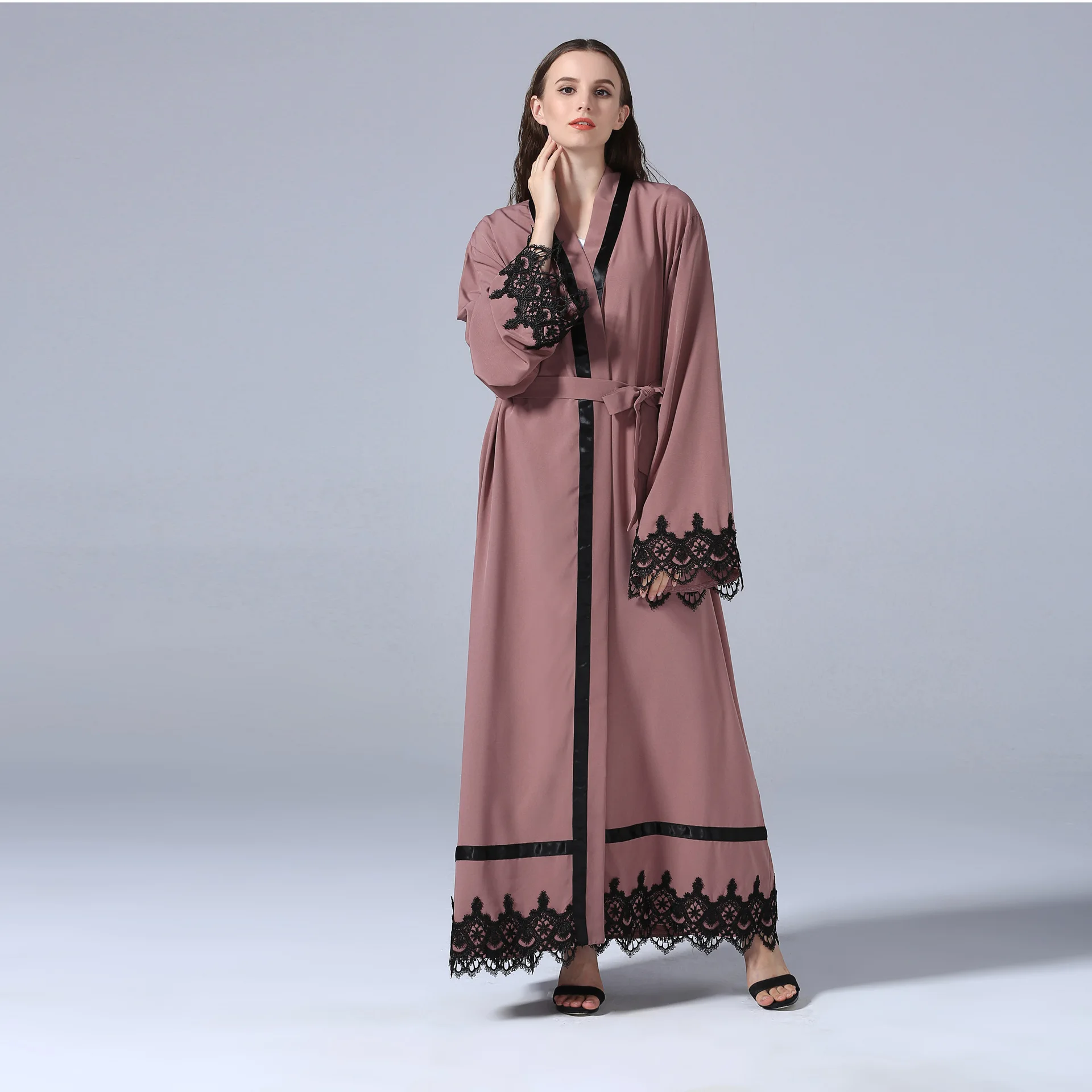 African Dresses For Women Open Belt Long Dresses Muslim Women Clothing Muslim Dress Women Robe Femme Musulmane Cm168