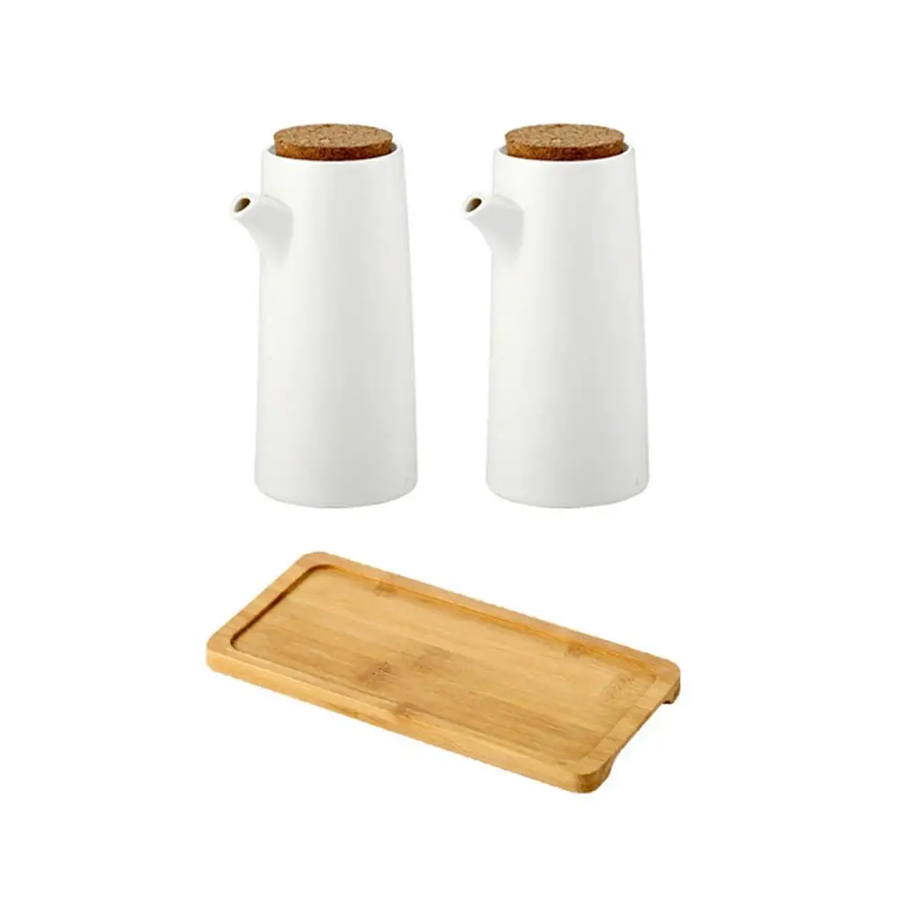 Бутылка для масла и уксуса/Диспенсер набор из 2 белых керамических диспенсер