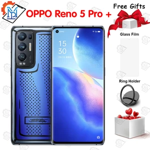 original oppo reno 5 pro moble phone 6 55 inch oled 90hz screen 8128 snapdragon 865 android 11 fast charging 65w smartphone free global shipping