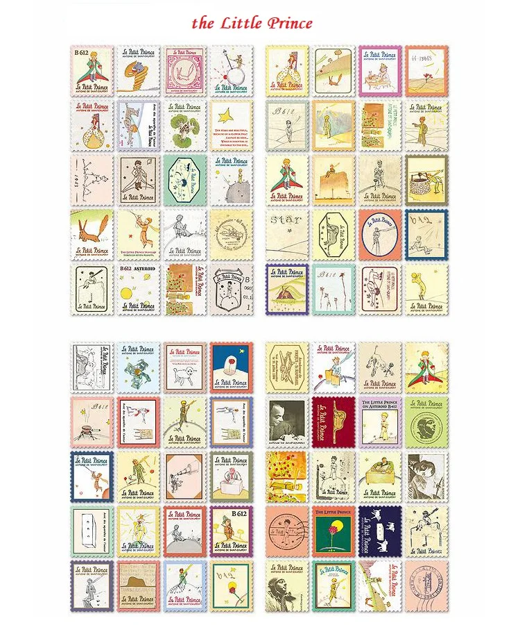 9 вариантов наклеек с наклейками для декорации в литературном и этническом стиле