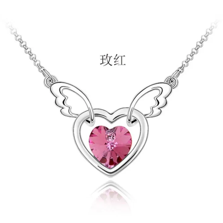 10 цветов ожерелье для женщин с подвеской в виде кристалла из австрийских