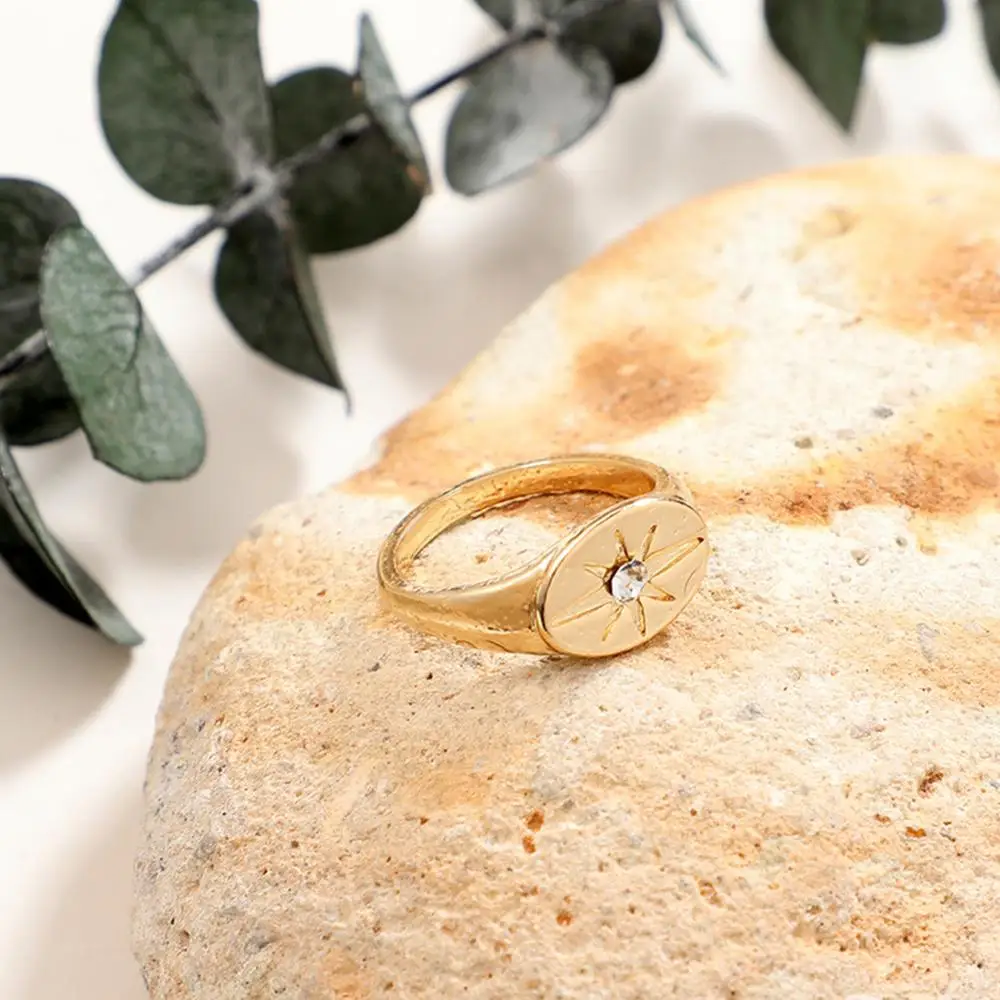 Печатка для помолвки в виде звезды 6 шт./компл. starburst простой золотистый |