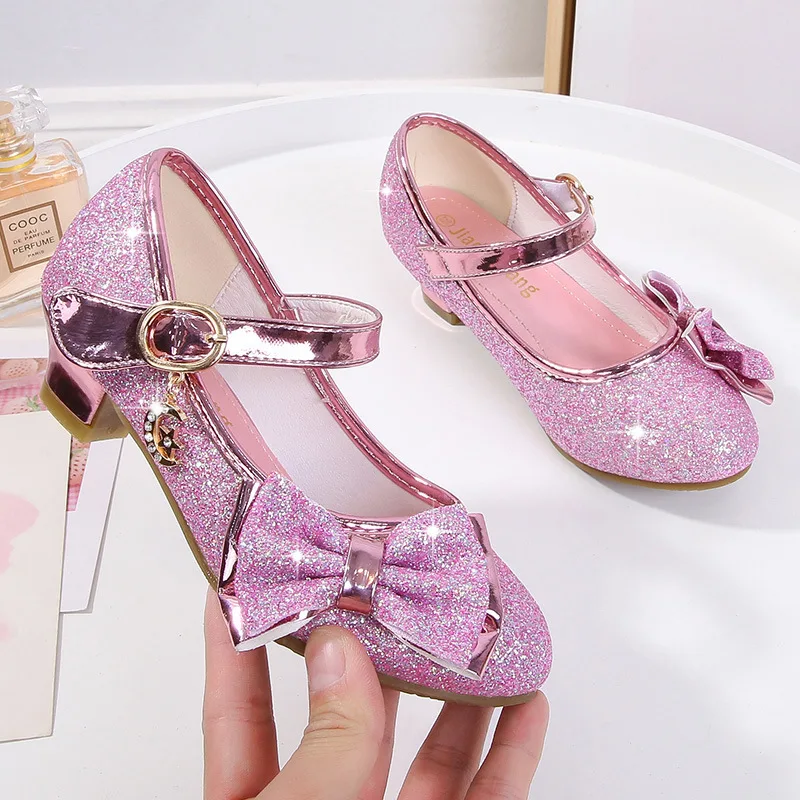 Zapatos con nudo de mariposa para ni&ntilde;a, zapatillas de princesa peque&ntilde;a policromada, zapatos de moda Mary Janes para boda, fiesta, espect&aacute;culo, 2022-2