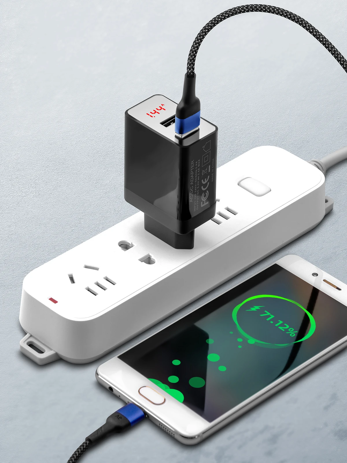 Ankndo 2 порта USB зарядное устройство адаптер Быстрая зарядка светодиодный дисплей зарядное устройство для телефона Быстрая зарядка ЕС вилка настенное зарядное устройство для Xiaomi huawei