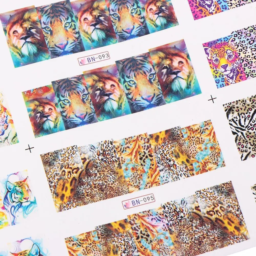 Фотообои/Декор для ногтей зимние водные переводки фотообои с леопардовым