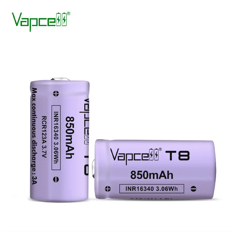 Оригинальный литий-ионный аккумулятор Vapcell 16340 850 мА · ч 3 А T8 7 в 4 шт. | Электроника