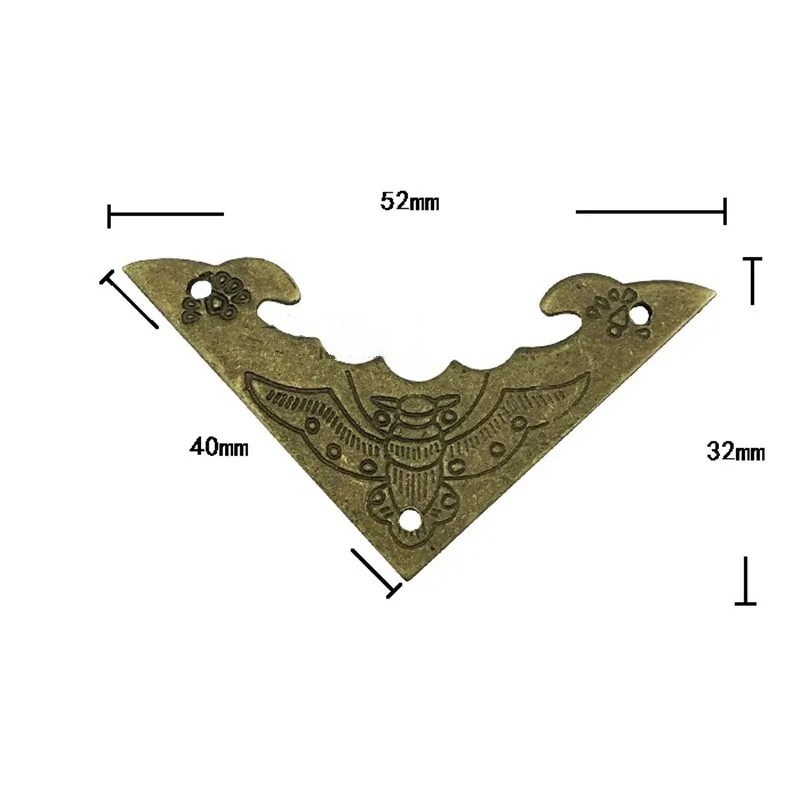 10 шт 4 см латунный треугольник летучая мышь Шон фотошон угловой плоская