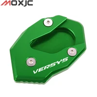 aluminum alloy motorcycle side stand pad plate kickstand enlarger support extension for kawasaki versys x 300tour versys 1000