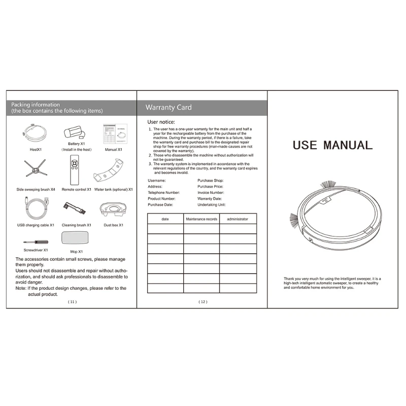 2800Pa Smart Robot Vacuum Cleaner Wet and Dry Mop with Water Tank Remote Control Timing Retailsale | Бытовая техника