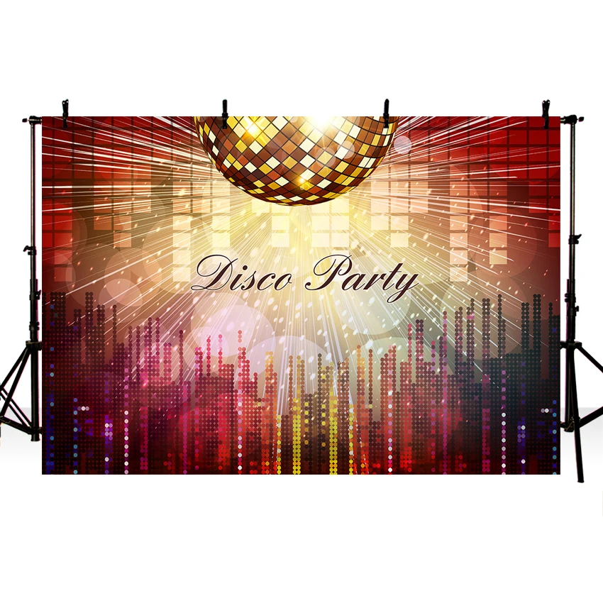 Декорационные задники для фотосъемки с изображением диско неоновой взрослых
