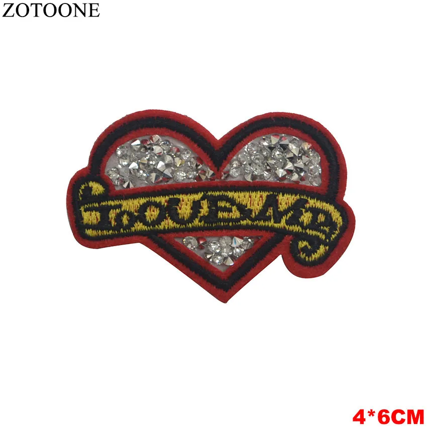 ZOTOONE пришить блесток Фламинго Роза Патч Сердце железа по письму значки, одежд наклейки дешевые вышитые патчи для Костюмы - Цвет: 997
