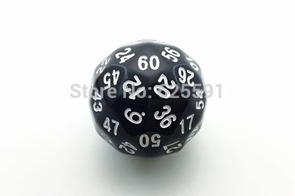 T &amp G игральные кости Высокое качество Черный 60 сторонний D60 большие игрушки DND rpg