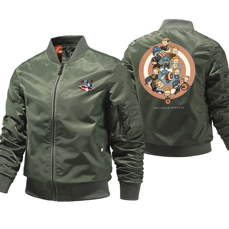 

Jacket Men Captain America Military Flight Jackets Pilot Bomber Battle Jacket Fury Tanker Coat Militari Tops Clothes