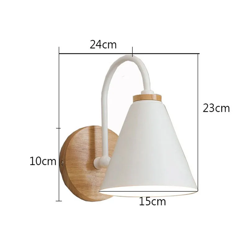 

Modern Wood Wall Light Vanity Wall Lamp Bedroom Decor Wall Sconce Nordic Design Mirror Light Fixtures E27 Corner Lamp 90-230V