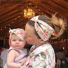 NASHAKAITE мама и я повязка на голову с цветочным принтом эластичные головные повязки с бантиком для мамы и дочки одинаковые повязки на голову для мамы и ребенка