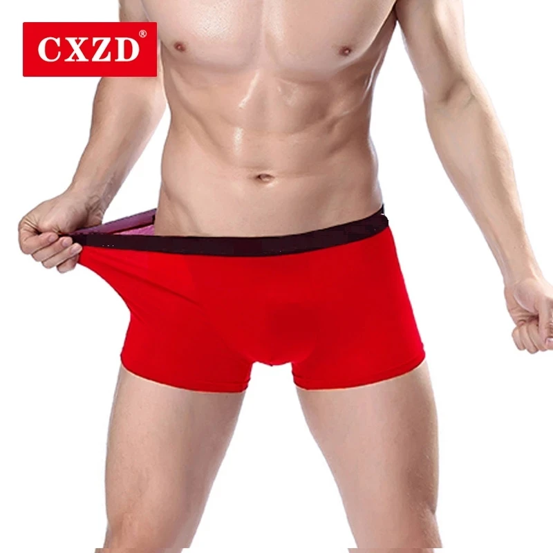 

Трусы-боксеры CXZD мужские хлопковые трусы, дышащие однотонные, удобные Брендовые однотонные, нижнее белье