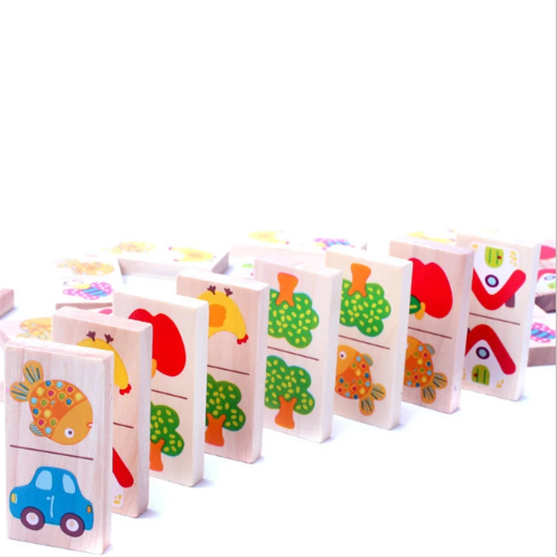 28 шт. детские деревянные строительные блоки | Игрушки и хобби