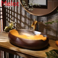 retro wash basin single basin jingdezhen ceramic art wash basin domestic bathroom chinese style upper basin