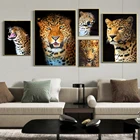 Современное Животное Искусство Леопард Ягуар Холст Живопись стены Искусство плакаты печать стены картины для гостиной дома Настенный декор