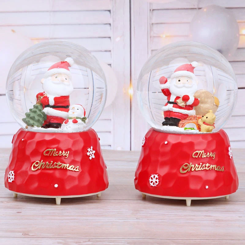 Креативный Рождественский Снежный шар хрустальный вращающаяся музыкальная