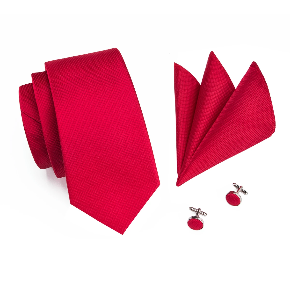 Hi Tie свадебные галстуки мужские шелковые однотонный красный галстук набор Hanky