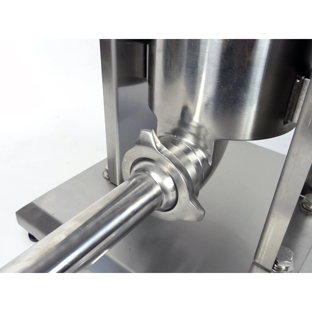 Вертикальный колбасный шприц с 3 наполнителями SF3 V батареpak из нержавеющей стали