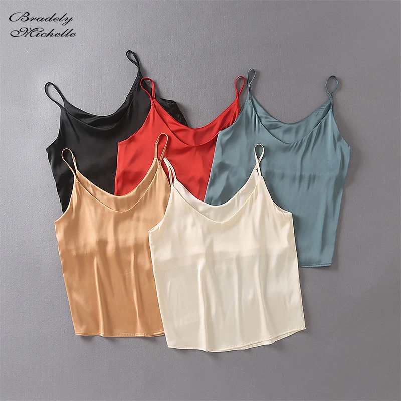 Модный летний женский укороченный топ BRADELY MICHELLE пикантная эластичная однотонная