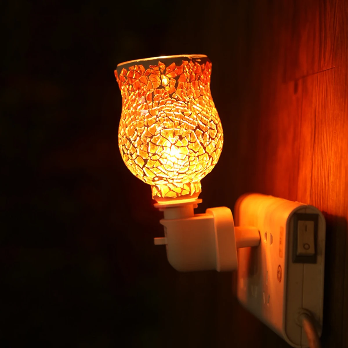 

USB Diffuser Wax Melt Warmer In 3D Glass Electric Plug In Led Lamp Wax Melt Oil Incense Burner ​Wax Warmer Home Decoration