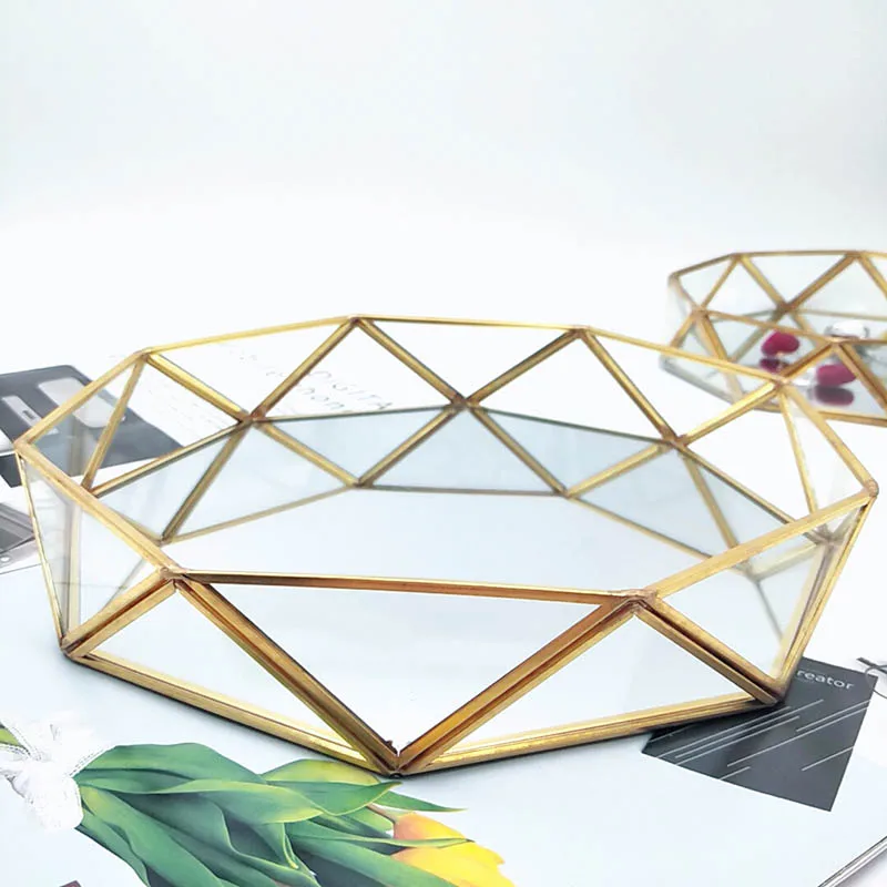 Стеклянная шкатулка для хранения ювелирных изделий органайзер макияжа