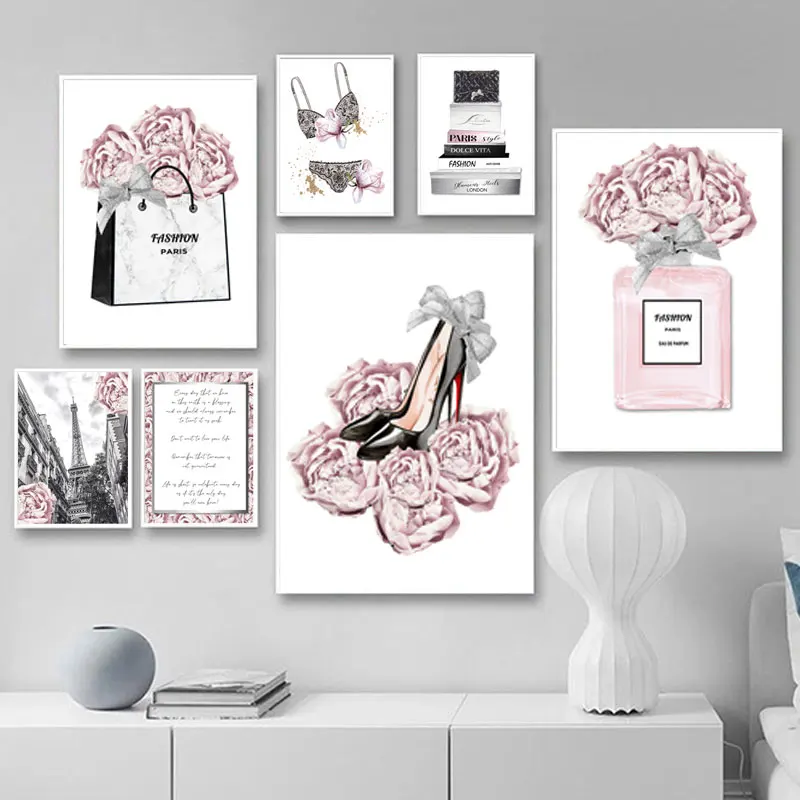 Модный настенный художественный постер с рисунком духов нижнее белье на