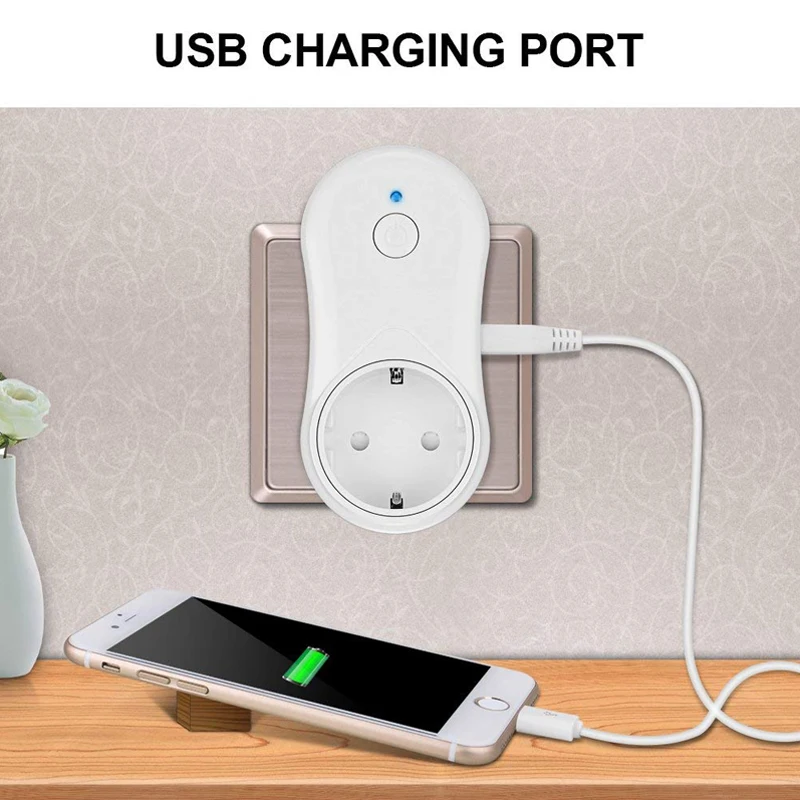 Смарт разъем AVATTO с Wi Fi и дистанционным управлением умная розетка usb портом Tuya