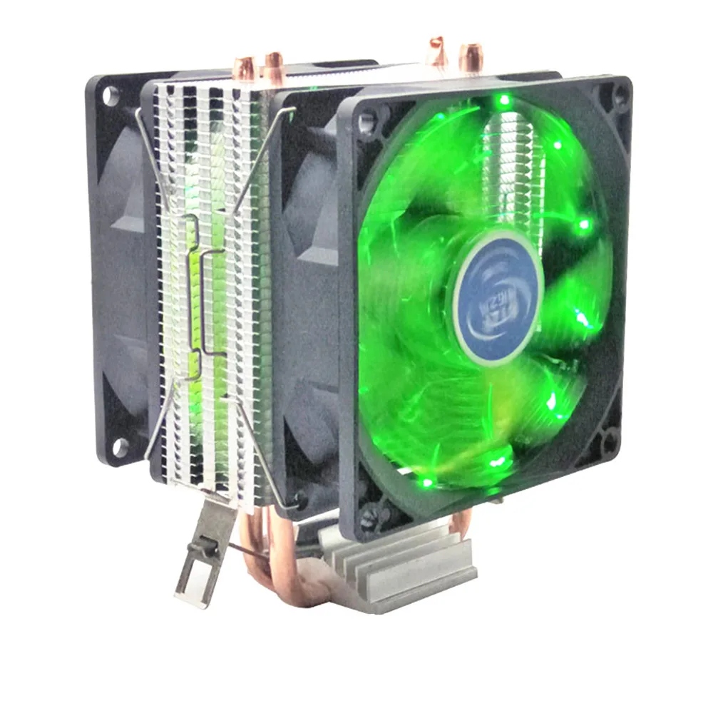 3 pin 2 тепловые трубы Охлаждающий радиатор для процессора тихий вентилятор Intel