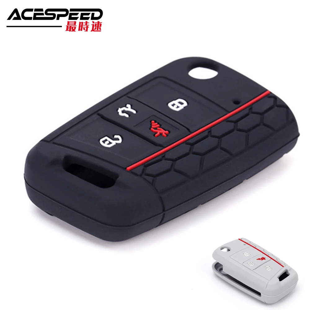 

Силиконовый чехол для ключа для гольфа 7, ALLTRACK MK7, Skoda Octavia A7, SEAT remote keyless 4 кнопки
