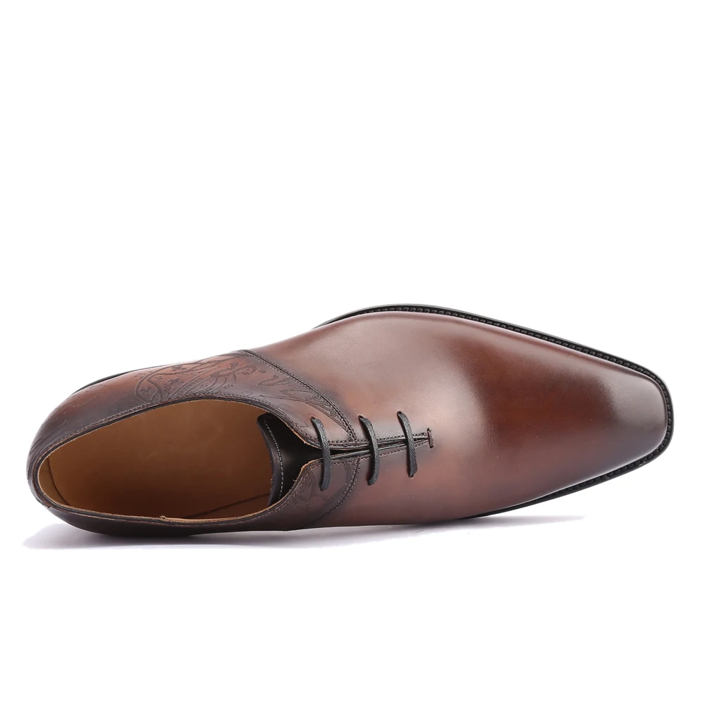 Dress Shoes Men Genuine Leather Vintage Retro Custom Blake Handmade Office Fashion Formal Wedding Party Oxford | Обувь