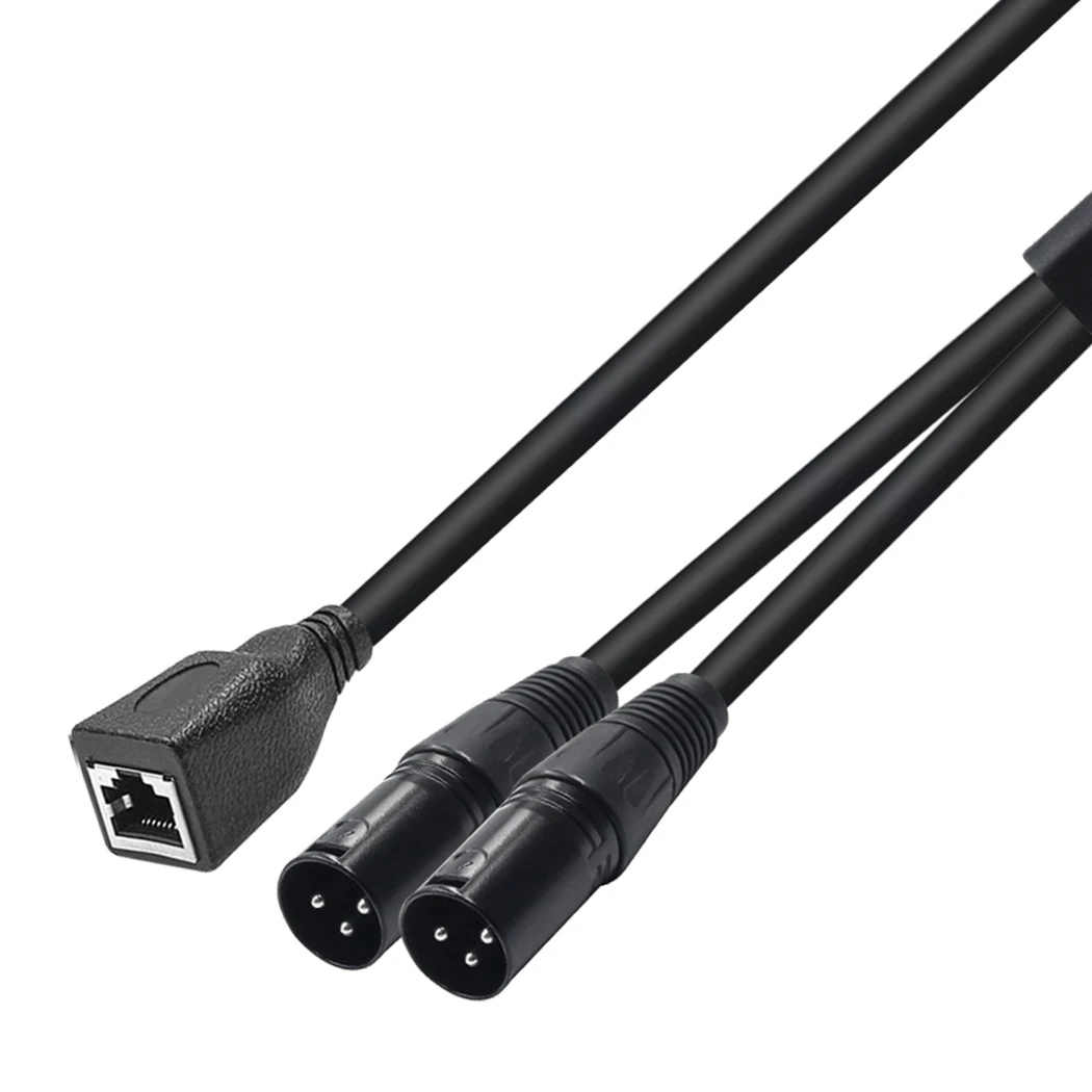 Двойной аудиокабель XLR папа мама RJ45 сетевой интерфейс Мама Передача
