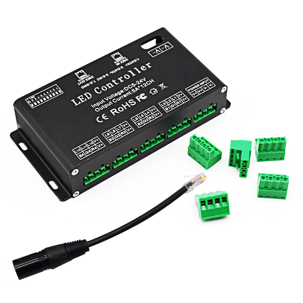 Аксессуары DC5V-24V модуль светодиодный контроллер RGB прочный DMX декодер эффективная