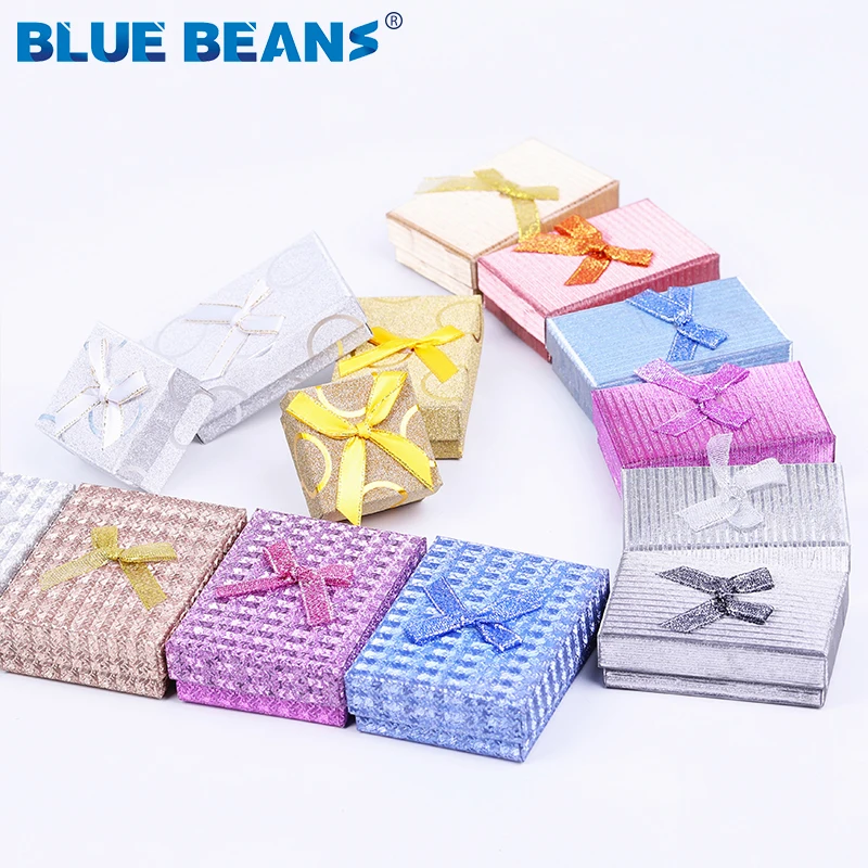 

202 квадратное кольцо для сережек, ожерелье, браслет, ювелирная коробка, блестящая Роза, узор, коробка, форма, бант, бумажная коробка, подарок на помолвку, оптовая продажа