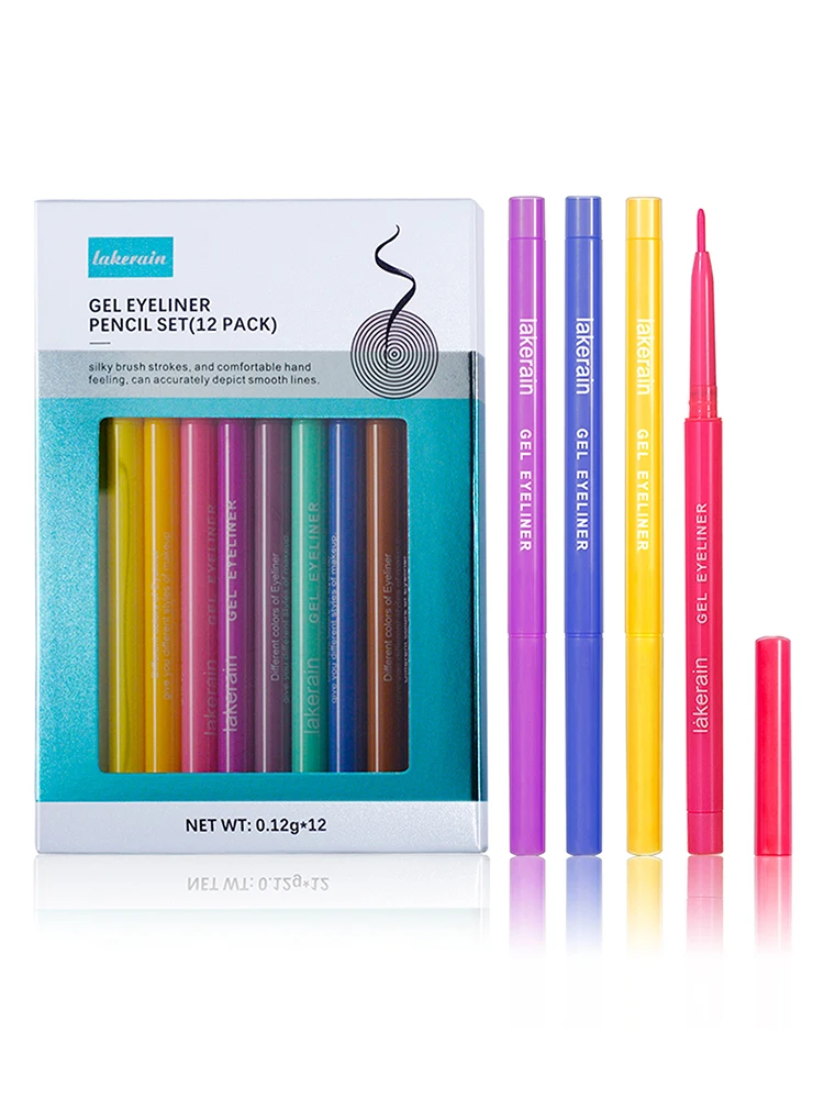 

12 Color/set Eye Liquid Eyeliner Waterproof Matte Long-lasting Makeup Colorful Eyeliner Pencil Professional Cosmetic