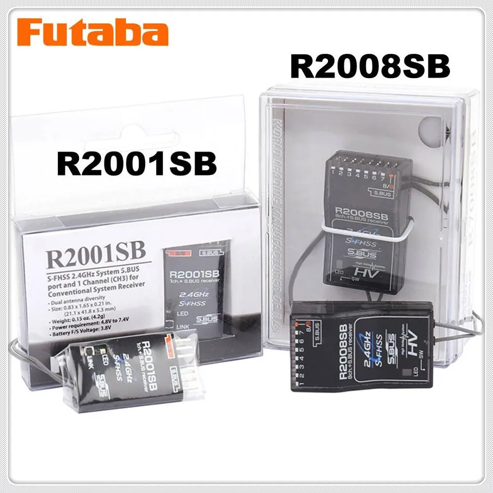 

FUTABA R2001SB R2008SB 2.4G S-FHSS HV S.BUS receiver compatible T18MZ T8J T6J T6K T10J 14SG 16sz 18sz remote control FPV Racing