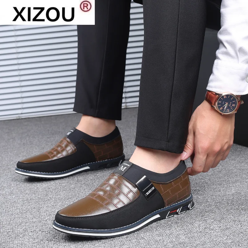 

Mais novo 2021 sapatos de couro dos homens sapatos casuais mocassines hombredeslizamento masculinos sapatos de couro zapatos de
