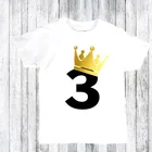 Принц тематический мальчик 1-й 2-й 3-й 4-й 5-й Первый Второй третий четвертый день рождения украшение рубашка подарок фото реквизит