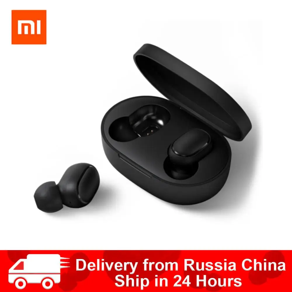 Xiaomi Redmi Airdots TWS Bluetooth наушники стерео басы BT 5,0 Eeadphones с микрофоном Handsfree Наушники управление AI