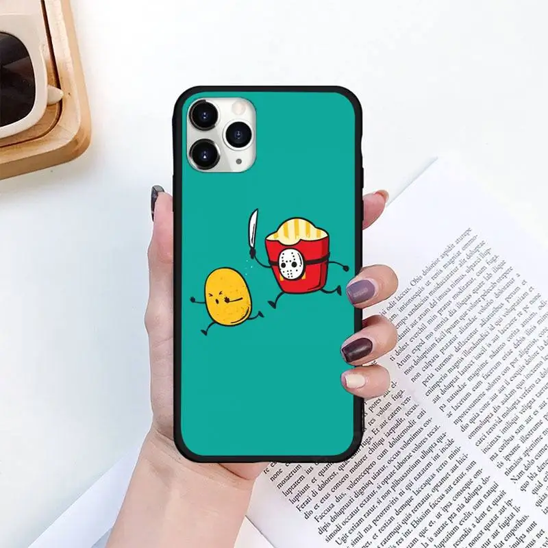 

Fun food Phone Case for iPhone 11 12 pro XS MAX 8 7 6 6S Plus X 5S SE 2020 XR mini