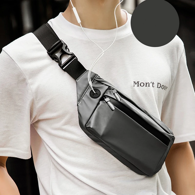 

Man Waist Bag Waterproof Chest Pack Casual Sports Zipper Crossbody Bag Fashion Travel Outdoor Male Bum Belt Bag