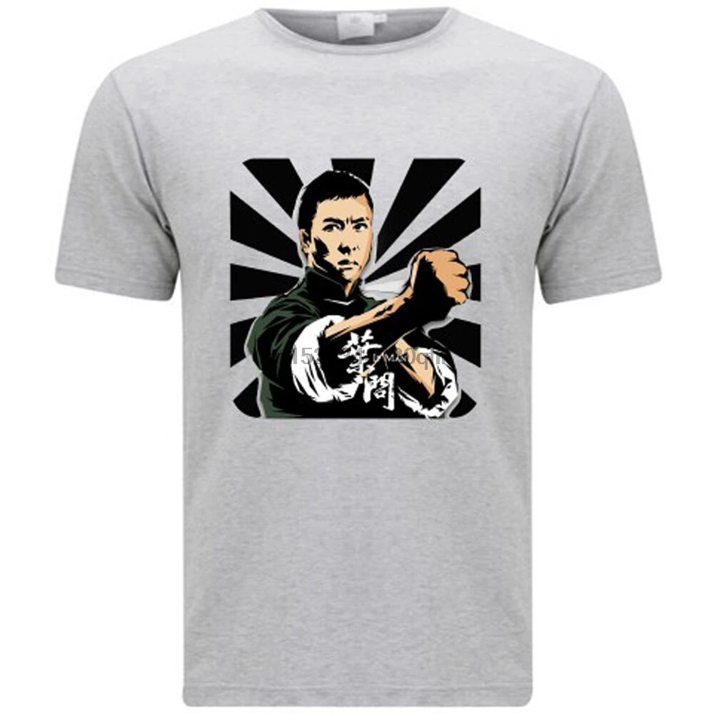 Новинка Мужская футболка IP Донни иен экшн-фильмы кунг-фу мужская серая размер S-3XL