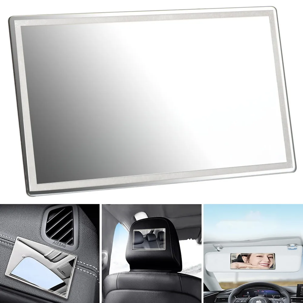 

1pc Car Sun Visor Mirror Sun-Shading Stainless Steel Cosmetic Mirror For Vehicle Auto Decoration Big/Small Style 15X8cm/11x6.5cm