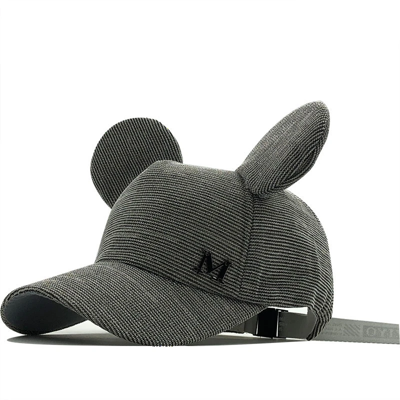 Бейсболка с милыми кошачьими ушками розовая стандартная бейсболка летние шапки