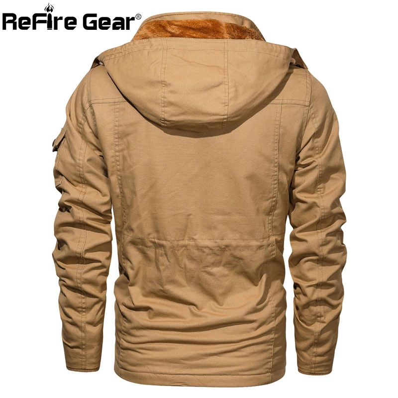 ReFire Gear зимние толстые теплые Тактические Куртки мужские армейские худи милитари